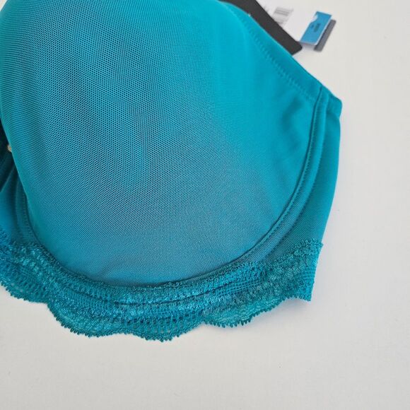 NWT Natori Lace Pure Allure Full Underwire Contour Bra 736099 Island Blue 42DDD - Picture 6 of 10